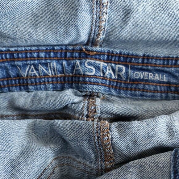 Vanilla Star Fashion Bib Overalls Women's Size Small Destroyed Stretch - Picture 8 of 10